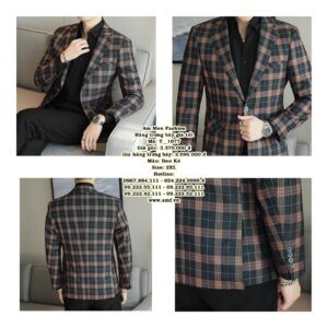 T1077 - Màu: Đen Kẻ - Size: 2XL