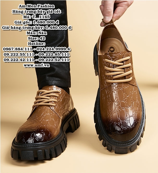 T1165 - Màu: Nâu - Size: 42