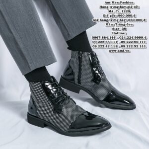 T1229 - Màu: Trắng đen - Size: 38