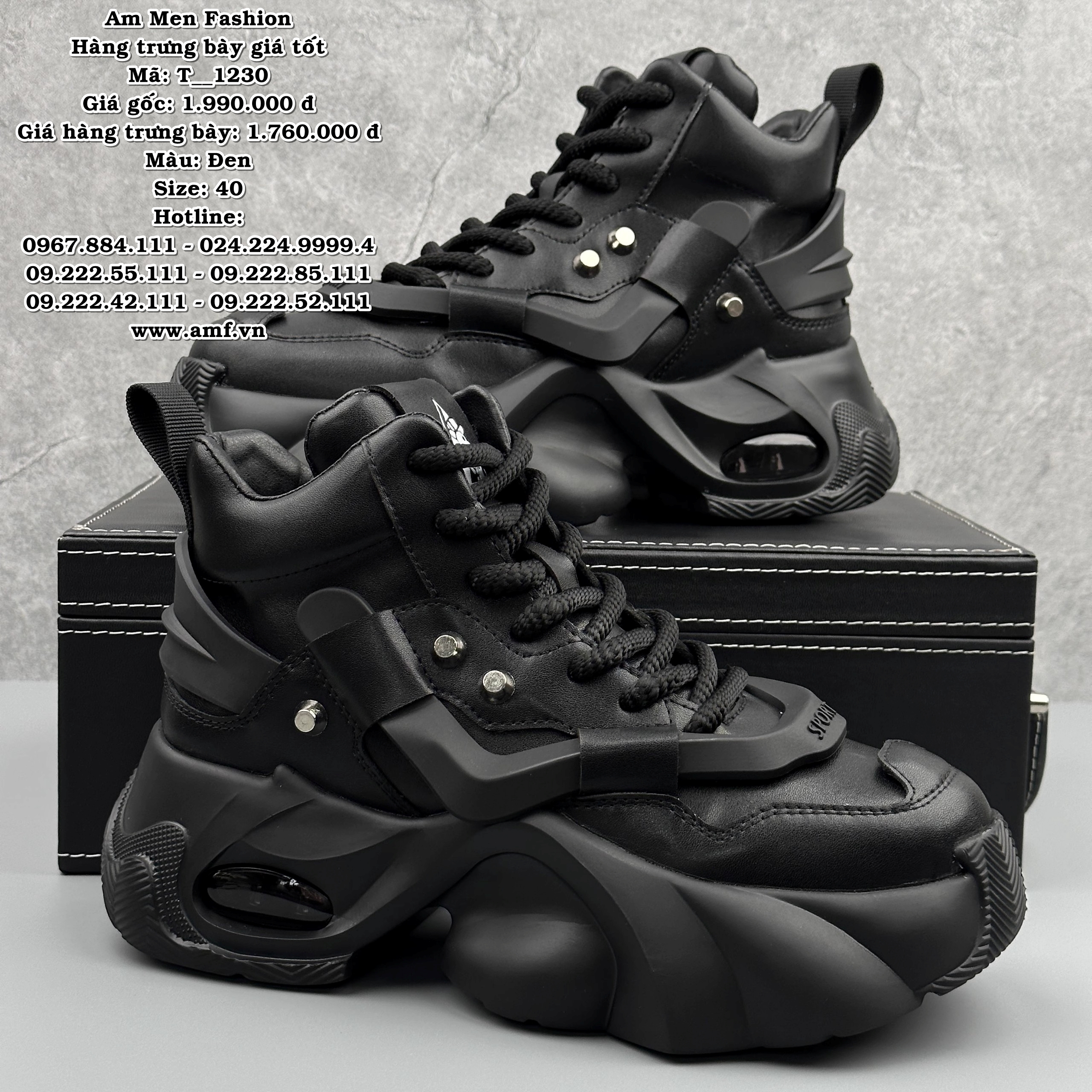 T1230 - Màu: Đen - Size: 40
