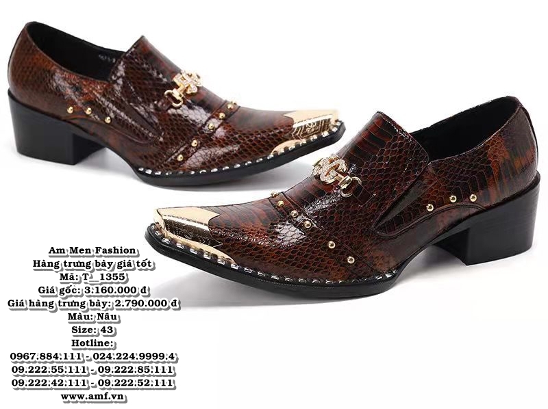 T1355 - Màu: Nâu - Size: 43