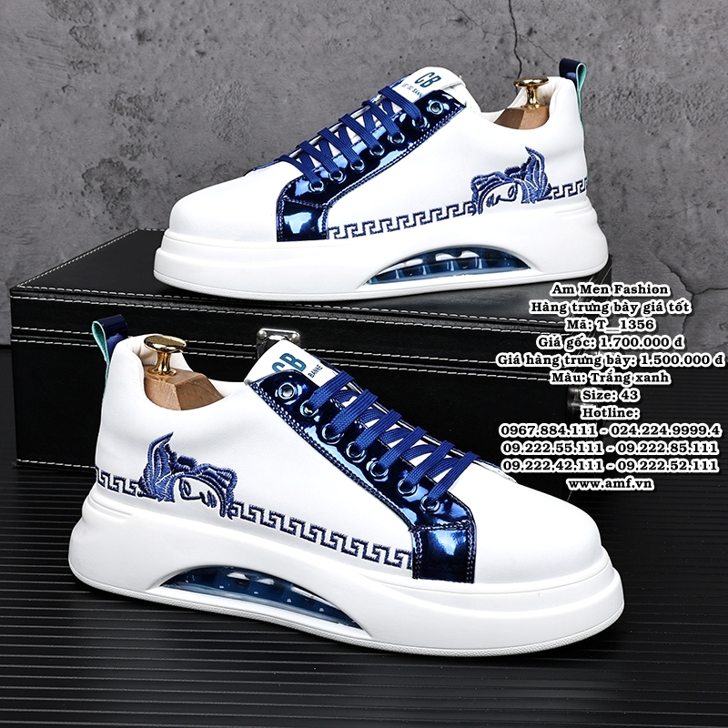 T1356 - Màu: Trắng xanh - Size: 43